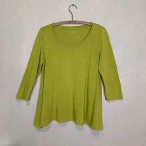 Eileen Fisher organic linen crew neck shirt